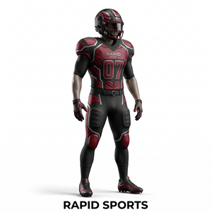 Custom Adult Winter American Football Uniform Set | RAPID SPORTS | 100% Polyester Lightweight Short V-neck Front <b>Athletic</b> Fit - Product Image 1