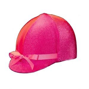 Funda para Casco de Equitación de Nailon con Brillo Rojo, Diseño de Estrella con Lentejuelas Multicolores y Pompón, MOQ Bajo - Product Image 2
