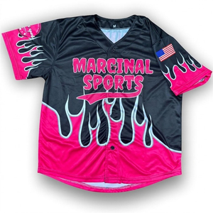 High Quality Customizable Short Sleeve Baseball Uniform Sets Anti-Bacterial Quick Dry Breathable Spandex/Poly/Cotton V-Neck Sets - Product Image 3