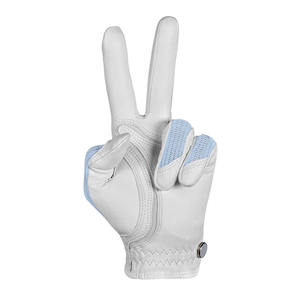 Guante de Golf para Hombre, Palma de Cuero Cabretta, Dorso de Malla Azul Cielo, Transpirable, Ligero, Ajuste Elástico, Agarre Suave, Antideslizante, Deportivo, para Exteriores - Product Image 3