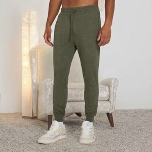 Nueva moda para hombre, ropa de calle de gran tamaño, pantalones de gimnasio, pantalones de chándal planos informales para hombre, pantalones de chándal verde oliva para hombre con estampado de logotipo personalizado - Product Image 2