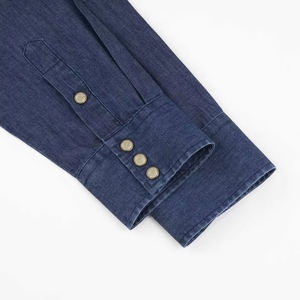 Camisa de Mezclilla de Algodón Casual de la Mejor Calidad para Hombre, Venta al por Mayor, Transpirable, Resistente al Viento, Estilo Western, Tejida, Estampada, Tallas Grandes, Top de Mezclilla, Pakistán - Product Image 4