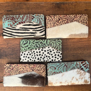 กระเป๋าสตางค์หนังแกะลายนูนสำหรับผู้หญิงดีไซน์ใหม่สไตล์ตะวันตก - Product Image 3