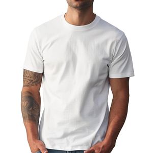 Custom Logo Heavy <b>Weight</b> Tshirts Tee Shirt Oversized <b>Blank</b> T Shirts 100% Cotton Men Tshirt 240GSM Thick Cotton T-Shirt For Men - Product Image 1