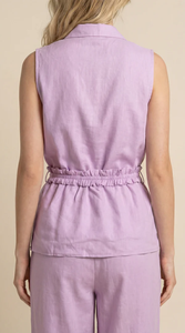 Premium Cotton Solid Lavender <b>Blazer</b> Co-ord <b>Set</b> Women Summer Casual Matching Top and Shorts Lightweight Flowing Fabric Wholesale - Product Image 5