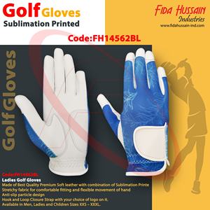 Premium Soft <b>Leather</b> <b>Ladies</b> Golf <b>Gloves</b> Sublimation Printed High Quality Custom Logo for Men - Product Image 5