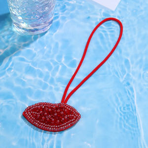 Porte-clés Écologique, Durable et Étanche avec Breloques en Perles de Rocaille, Motifs Chaise à Vœux, Personnages Personnalisés Mignons, Thème Fille Étoile, Idéal pour un Cadeau Quotidien - Product Image 3