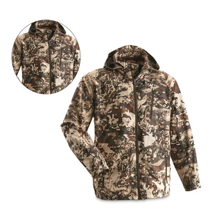 Wholesale Hunting Men's <b>Camouflage</b> Hooded Waterproof Safari Jacket Polyester Zipper Closure Casual Outdoor Wear Autumn Style - Product Image 4