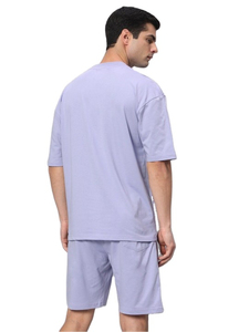 Camisetas de algodón/poliéster para hombre, conjunto de pantalones cortos, conjunto de 2 piezas a juego, transpirable, pantalones cortos de verano, conjunto deportivo para hombre - Product Image 2