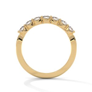 Anillo de oro con diamante cultivado en laboratorio, elegante medio aro de eternidad, joyería fina para regalo de aniversario de bodas y uso diario de lujo. - Product Image 3