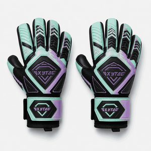 Gants de gardien de but OXYTAG rouge, blanc, noir, à doigts entiers, respirants, antidérapants, avec sangle de poignet réglable - Product Image 2