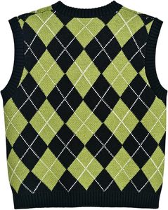 Pull respirant à séchage rapide, col en V, sans manches, pull en tricot rayé de style universitaire pour hommes, pour un style de vie actif et les voyages - Product Image 2