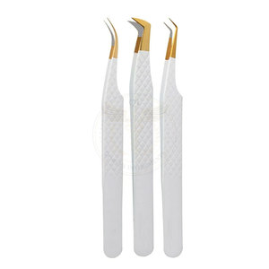 High Stainless Steel Lash Tweezers Professional Eyelash Beauty <b>Tool</b> Precision Lash Applicator Serrated Tip Durable for Online - Product Image 2