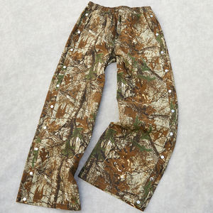 Pantalon de jogging décontracté pour homme avec logo personnalisé, imprimé camouflage, coupe large, boutons latéraux, style sweatwear - Product Image 6