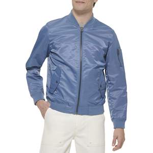 แจ็คเก็ตซาตินแฟชั่นกลางแจ้งขายดี ปิดด้วยกระดุมเขาสัตว์ สีปรับแต่งได้ โลโก้ด้านหน้า กันน้ำ หนา - Product Image 1