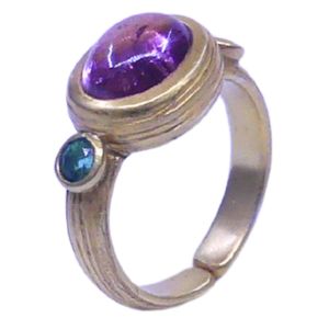 Wedding Wear 925 Sterling <b>Silver</b> Gold Plated Jewelry Tourmaline <b>Emerald</b> Gemstone Women Wear Classic <b>Ring</b> - Product Image 1