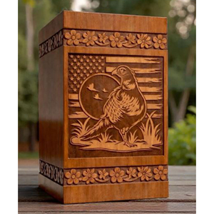 Handmade Wooden Halloween Cremation Urn Spooky <b>Memorial</b> urn <b>Memorial</b> <b>Keepsake</b> urn by AYAANS - Product Image 3