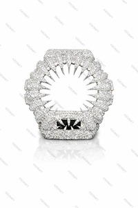 Custom Moissanite Diamond <b>Watch</b> <b>Case</b> Full Pave Spiked Iced Out Design Premium Luxury <b>Watch</b> Housing With High Sparkle - Product Image 6