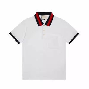 Camiseta Polo Casual de Manga Corta con Cinta a Rayas para Hombre, Camiseta Polo de Verano de Alta Calidad para Hombre Gu Cci - Product Image 2