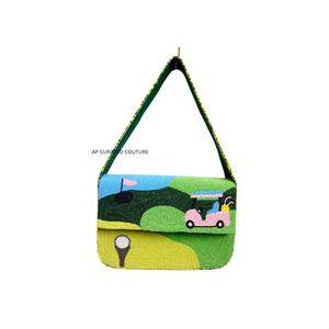 Bolsos de hombro con cuentas florales y bordado a mano personalizable con iniciales de nombre, piezas de diseño de gran venta. - Product Image 4