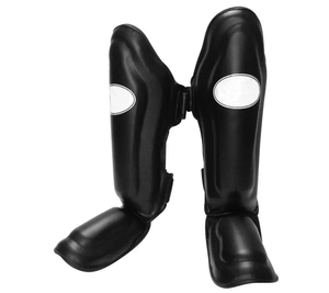 Protège-jambes de baseball en PU pour adultes, noir, blanc, rouge, fermeture auto-agrippante, protection sportive légère, toutes saisons - Product Image 5