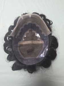 Peluca de Cabello Humano Virgen Taz Hair BD, Estilo Bollywood, Prótesis Capilar Suave de Cabello Indio para Hombres, Toupee Remy - Product Image 4