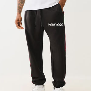 Custom Sweats Blank Jogger <b>Wide</b> <b>Leg</b> Track Pant Cotton French Terry Baggy <b>Trousers</b> Embroidered Straight <b>Leg</b> Flare Men Sweatpants - Product Image 1