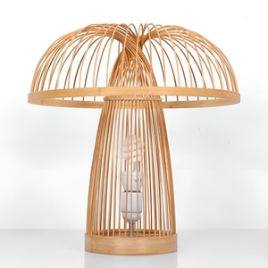 <b>Wireless</b> light <b>lamp</b> wedding table decoration top selling natural weave bamboo tabletop <b>lamps</b> - Product Image 2