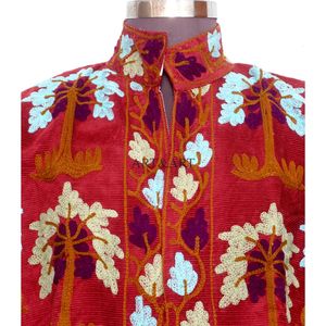 Chaqueta Bordada India ART&ART para Mujer, Estilo Boho de Verano, Mangas Largas, Cuello Alto, Transpirable, Ecológica y de Secado Rápido - Product Image 3