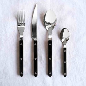 Juego de Cubiertos Minimalistas de Metal con Acabado Mate, Tenedor, Cuchillo, Cuchara, Cucharilla, Aptos para Lavavajillas, para Uso en Restaurantes, Hoteles y Servicios de Catering - Product Image 6