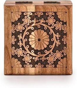Top Quality Mango Wood Storage <b>Box</b> <b>With</b> Hinged <b>Lid</b> <b>Decorative</b> Jewelry Trinket Organizer Gift <b>Box</b> For Home Decor On Sale - Product Image 4