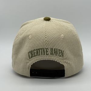 Casquette de baseball personnalisée à 5 panneaux en gros, casquette originale A-Frame profonde, ajustable, en tissu de coton et velours côtelé, broderie 3D, casquette sportive - Product Image 3