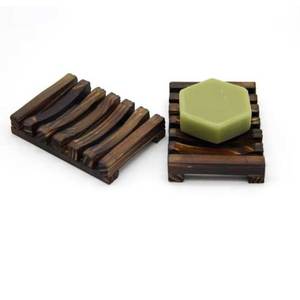 Handmade Wood Soap Dish Natural Wooden Soap Holder <b>Box</b> for Sponges Scrubber Bathroom Accessories - Product Image 1