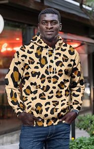 Nouveau sweat-shirt à capuche personnalisé pour homme, imprimé léopard, coupe classique, décontracté, tricoté, pour l'automne, sweat-shirt imprimé personnalisé pour homme - Product Image 2