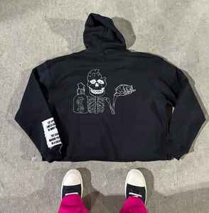 "เสื้อฮู้ดปักลายสำหรับผู้ชายประดับพลอยเทียม & ดีไซน์พิมพ์ลาย" - Product Image 2