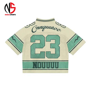 T-shirt ample à col en V pour homme, impression de logo personnalisée, maillot de football en jersey mesh, uniforme de football chez NURAK en 2026 - Product Image 6