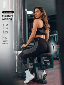 Vêtements de sport personnalisés pour femmes, doux, à séchage rapide, extensibles dans les quatre sens, ensemble deux pièces taille haute - Product Image 6
