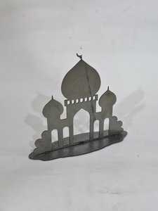 Décoration islamique pour l'Aïd de Ramadan, support de table en métal décoratif islamique arabesque, motif de mosquée découpé au laser, décoration pour le Ramadan et l'Aïd - Product Image 3