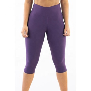 Leggings Deportivos de Mujer, Cintura Alta, Capri para Fitness, con Bolsillos, 3/4 de Longitud, Corte Regular, Pantalones de Yoga Cortos, Elásticos - Product Image 5