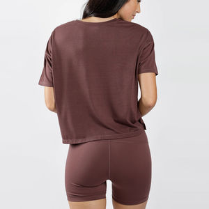 T-shirts pour femmes 100% coton, neufs, 2022, manches courtes, couleur unie, t-shirt pour femme, hauts pour femmes, t-shirt pour femme - Product Image 6