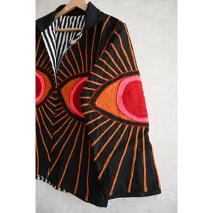 Hand Embroidered Woven Floral Eco-Friendly Quick Dry Breathable <b>Velvet</b> <b>Women's</b> Boho Vintage Ethnic Winter <b>Jacket</b> - Product Image 3