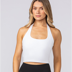 Haut court de sport pour femme, idéal pour le fitness, le yoga et la course, débardeur uni, soutien-gorge de sport push-up pour femme - Product Image 6