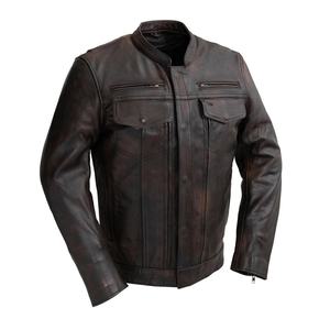 Nouveauté 2023 Veste de moto unisexe en cuir véritable Noir Casual Coupe-vent Grande taille Anti-UV Respirant Vêtement de sport Dernière tendance - Product Image 2