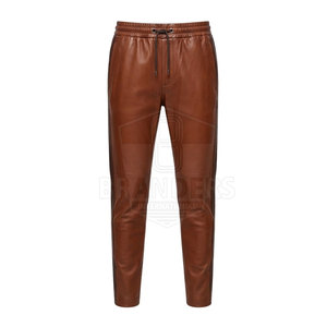 Ensemble deux pièces en cuir 2026 avec veste zippée intégrale et pantalon assorti pour homme – Style streetwear quotidien - Product Image 5