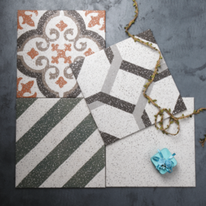 Collection Terrazzo, carrelage en porcelaine haute résistance 300x300 mm pour usage commercial, résidentiel et revêtements de sol décoratifs à fort trafic. - Product Image 5