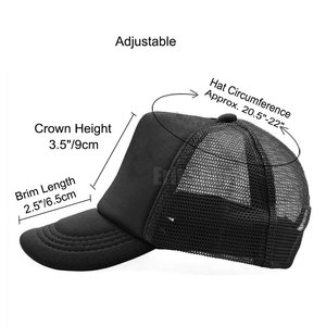 Casquettes de camionneur modernes et tendance, 100% coton, panneau en maille respirant et imperméable, fermeture réglable, unisexe, décontracté, sportif, pour l'extérieur - Product Image 4