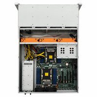 Boîtier de serveur 4U en alliage d'aluminium à 24 baies, avec backplane SATA/SAS à échange à chaud, ventilateurs de refroidissement, châssis industriel, USB haute performance