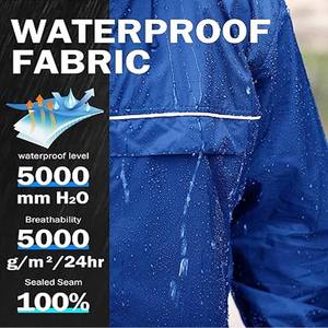 Veste de pluie sur mesure pour adulte, couleur bleue, prix de gros, veste de pluie pour homme, envoyée par Dress Sports - Product Image 2