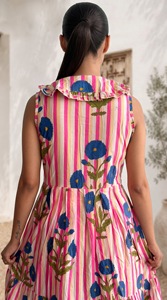2023 New Arrivals Summer Eco-Friendly Women's Casual Bohemian Floral Floor-Length V-neck Sleeveless Dress <b>Tie</b> Dye Gypsy Chic - Product Image 5