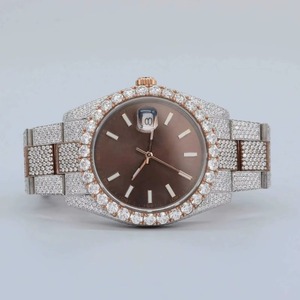 Most Selling Moissanite Diamond Dial With Stainless Steel <b>Case</b> Automatic Movement <b>Watch</b> For Everyday Wear Available for Sale - Product Image 1